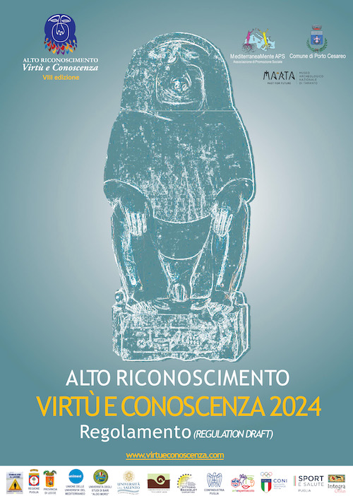 PORTO CESAREO (LE): VIRTU’ E CONOSCENZA – Alto Riconoscimento alle “Eccellenze Mediterranee” – VIII Edizione. CANDIDATURE entro sabato 30 marzo 2024